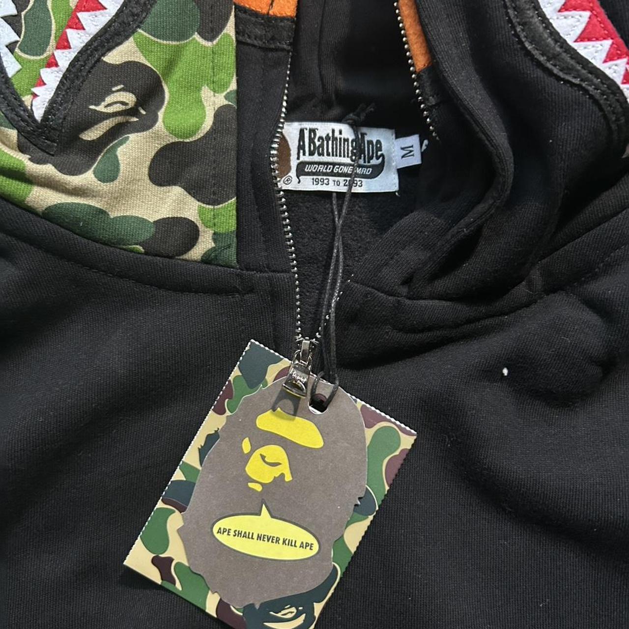 BAPE Men’s Black Hoodie – Milo Shark Edition - Image 6