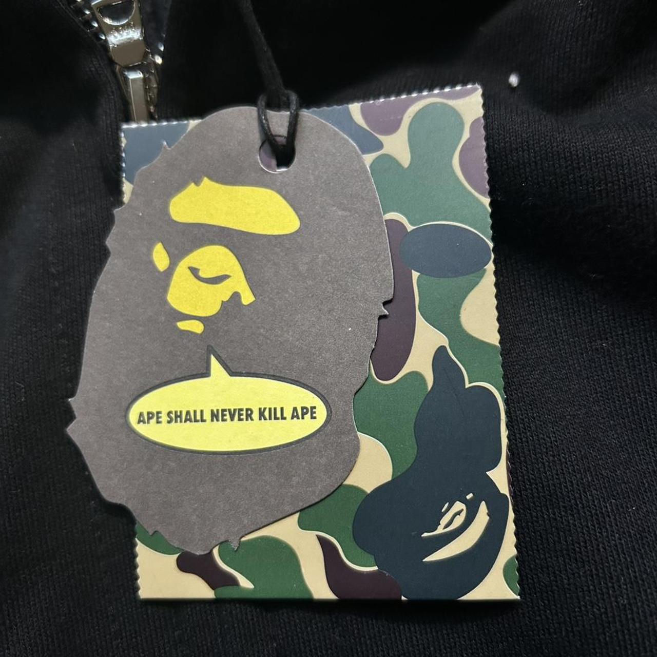 BAPE Men’s Black Hoodie – Milo Shark Edition - Image 4