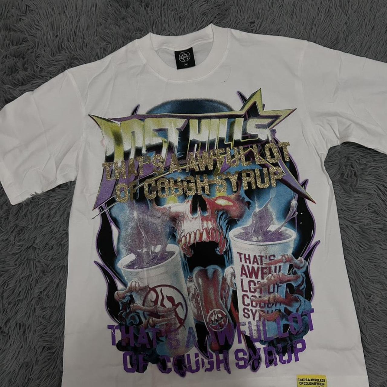 Awful Lot of Cough Syrup "Skeleton" Graphic Tee – Multi/White