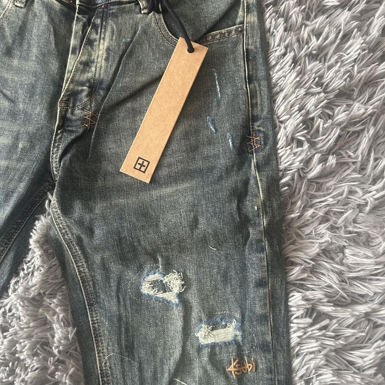 Ksubi Men’s Distressed Denim – Navy & Blue Patchwork - Image 8