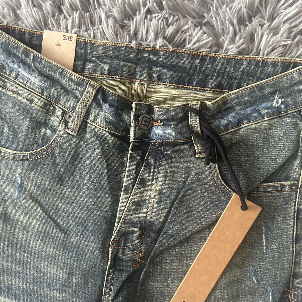 Ksubi Men’s Distressed Denim – Navy & Blue Patchwork - Image 6