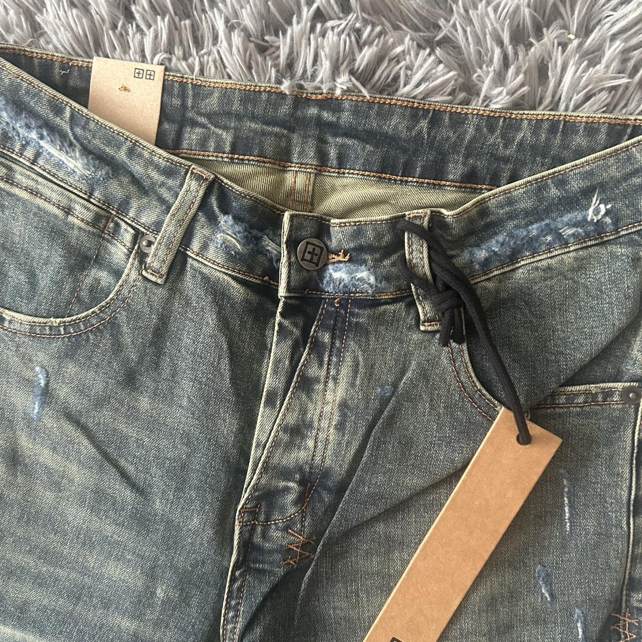 Ksubi Men’s Distressed Denim – Navy & Blue Patchwork - Image 5