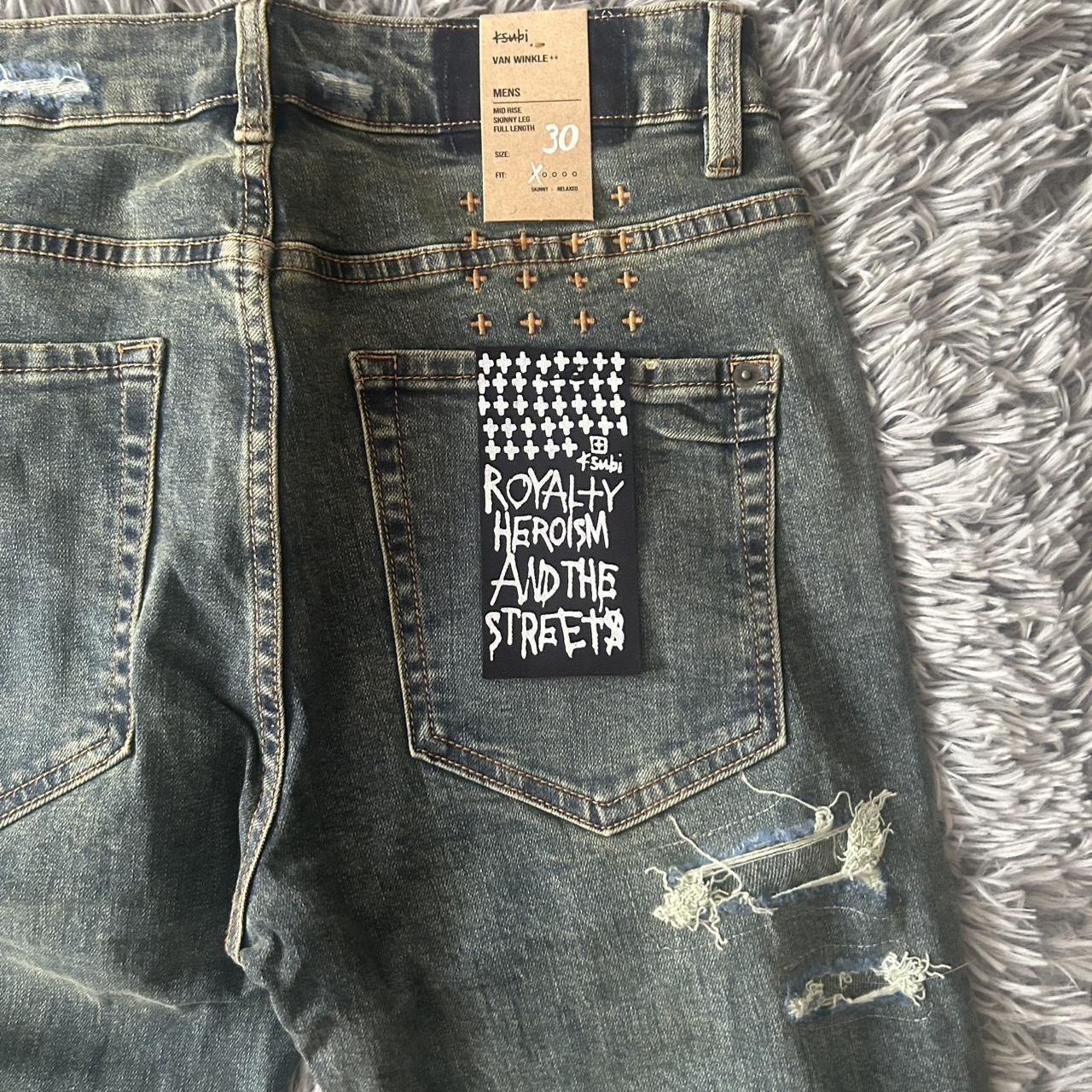 Ksubi Men’s Distressed Denim – Navy & Blue Patchwork - Image 3