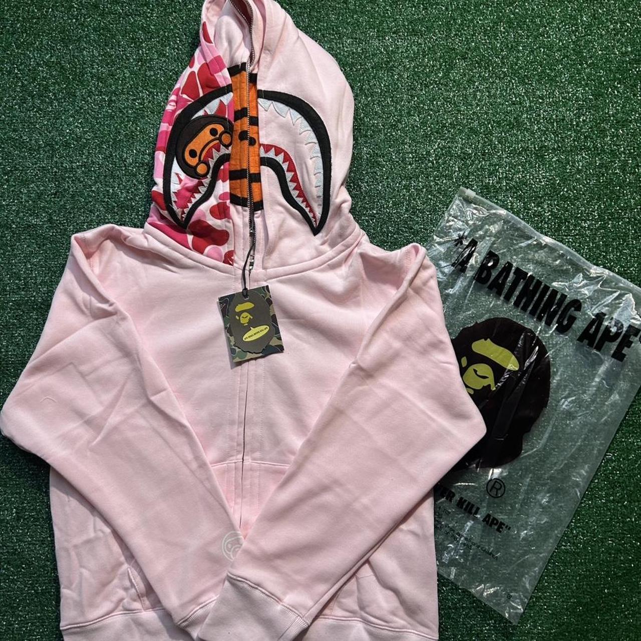 BAPE Milo Shark Full-Zip Hoodie – Pink Camo Edition