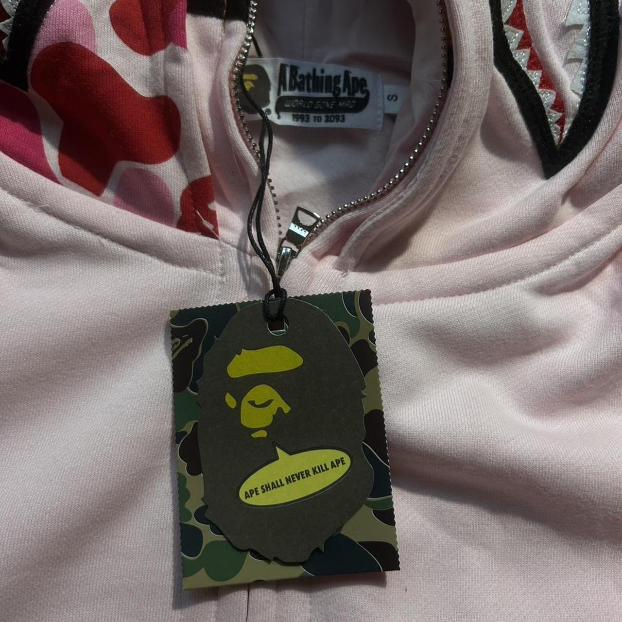 BAPE Milo Shark Full-Zip Hoodie – Pink Camo Edition - Image 7
