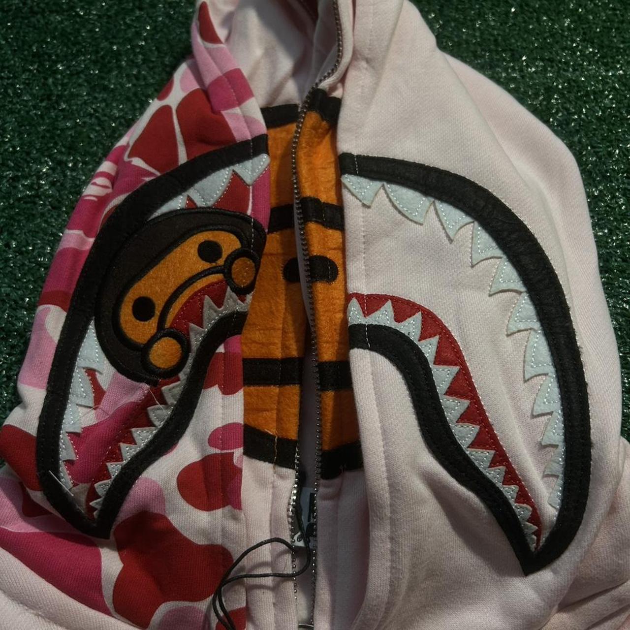 BAPE Milo Shark Full-Zip Hoodie – Pink Camo Edition - Image 6