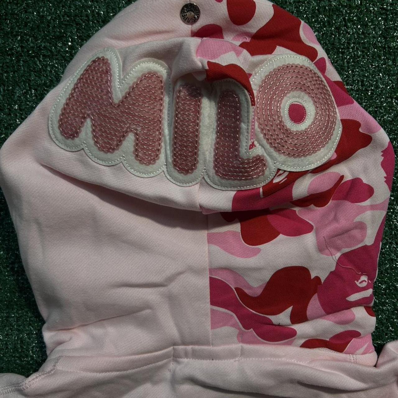 BAPE Milo Shark Full-Zip Hoodie – Pink Camo Edition - Image 3