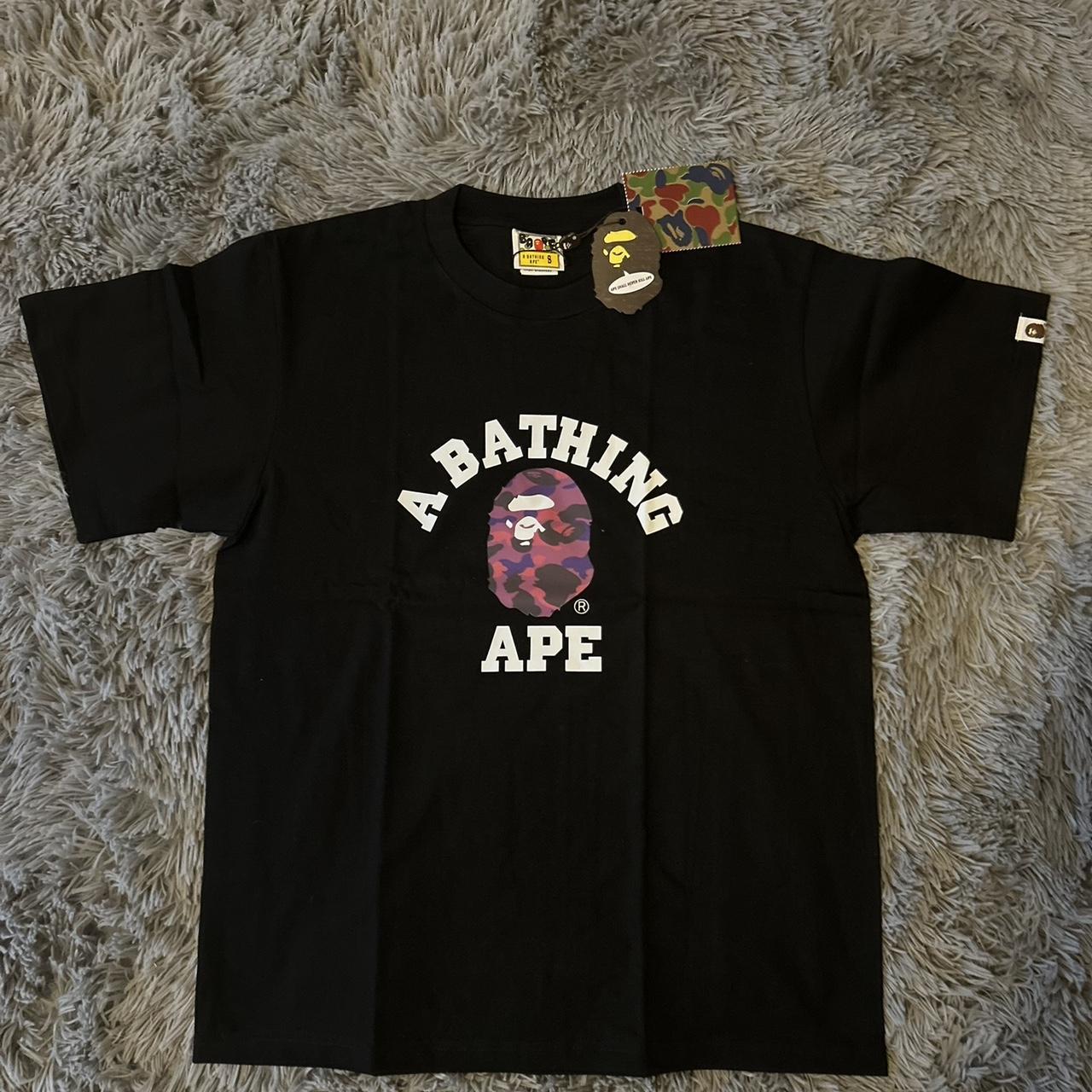 BAPE Ape Head Outline Graphic Tee – Black