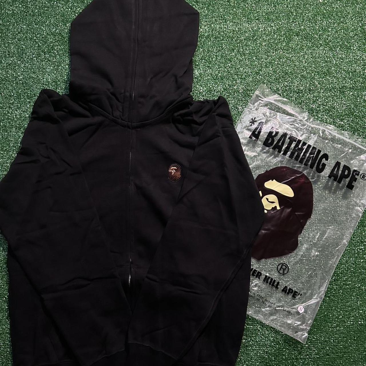 BAPE Men’s Classic Ape Head Full-Zip Hoodie – All Black