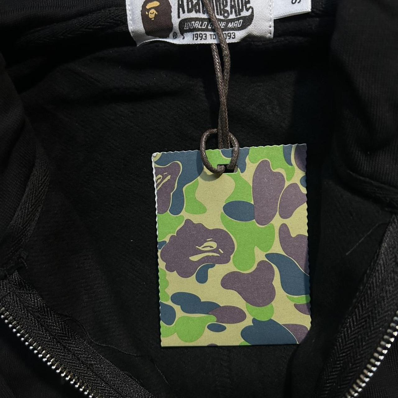 BAPE Men’s Classic Ape Head Full-Zip Hoodie – All Black - Image 3