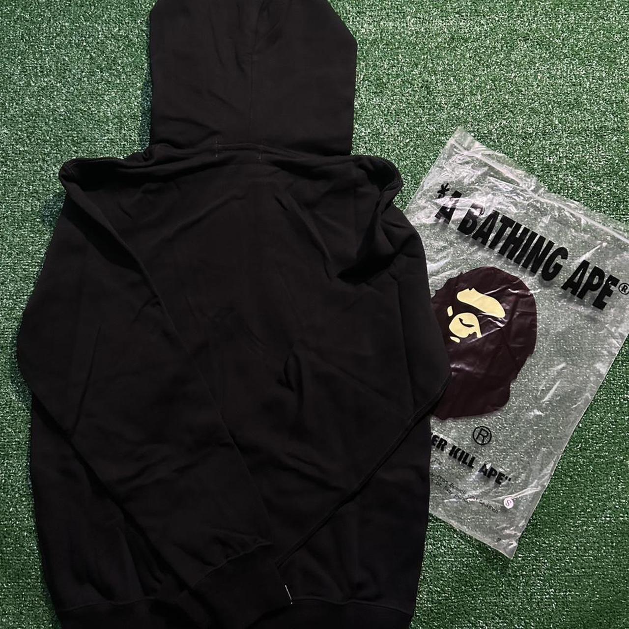 BAPE Men’s Classic Ape Head Full-Zip Hoodie – All Black - Image 2