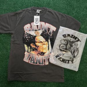Saint Vanity Vintage Graphic Oversized T-Shirt - Black