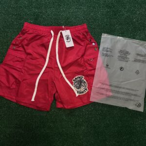 Saint Vanity Utility Cargo Nylon Shorts – Red